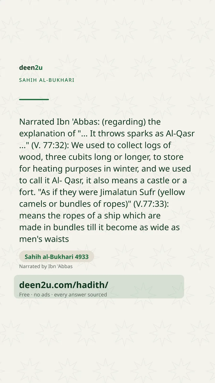 Sahih al-Bukhari 4933