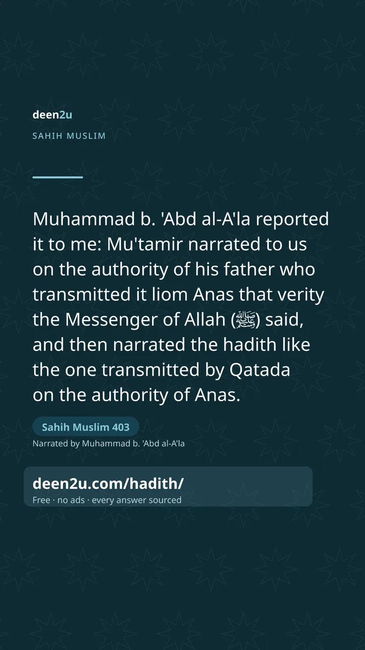 Sahih Muslim 403