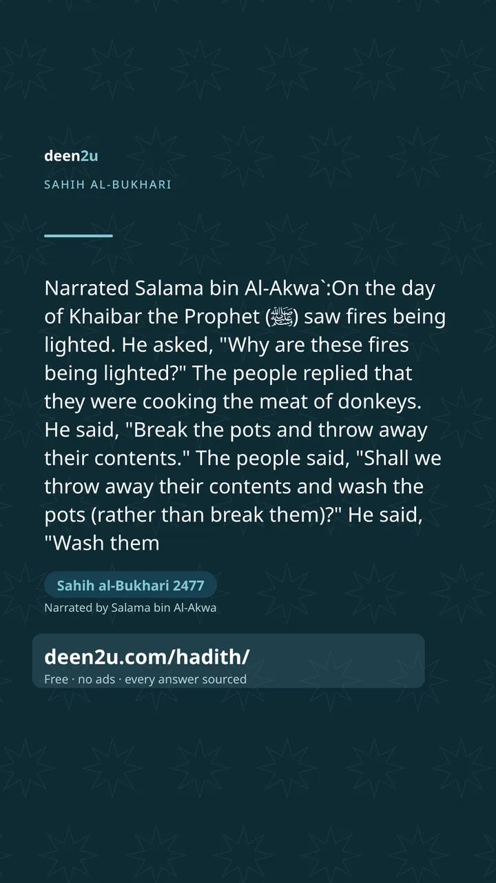 Sahih al-Bukhari 2477