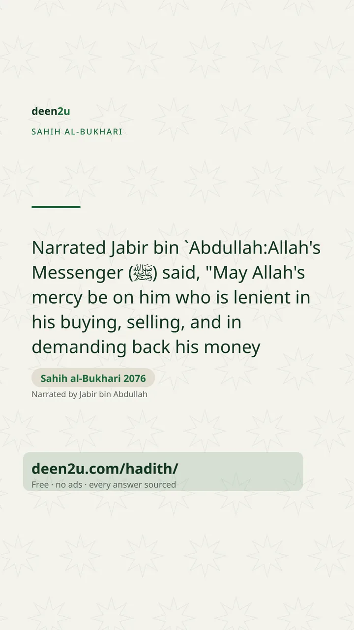 Sahih al-Bukhari 2076
