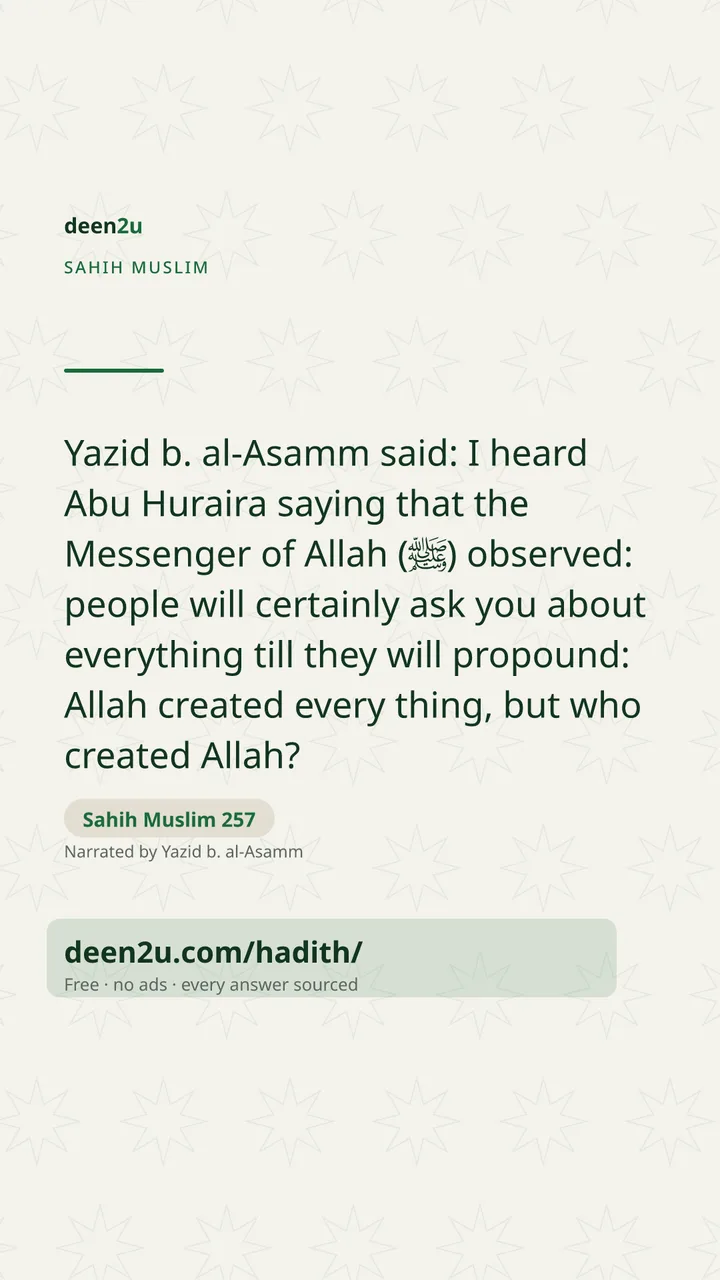 Sahih Muslim 257