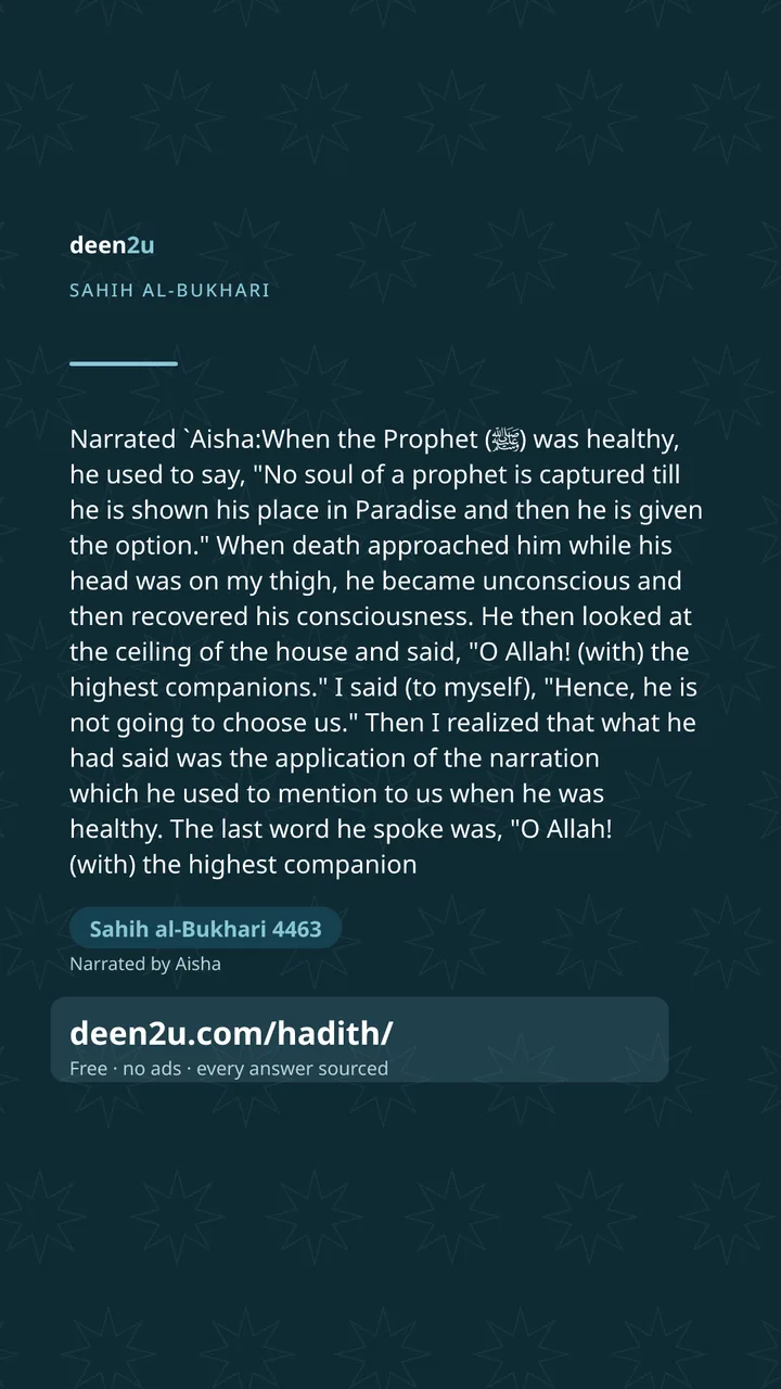 Sahih al-Bukhari 4463