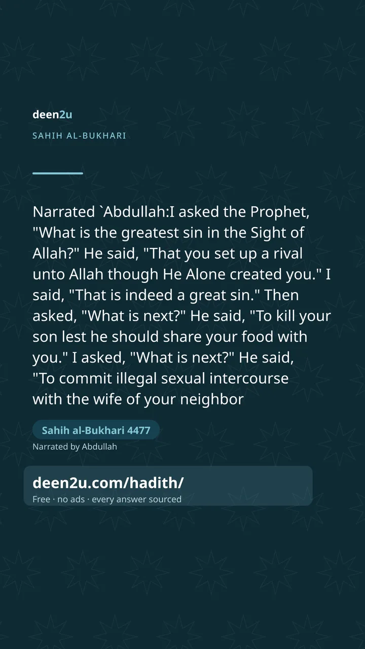 Sahih al-Bukhari 4477