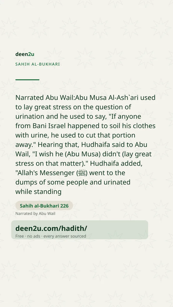 Sahih al-Bukhari 226