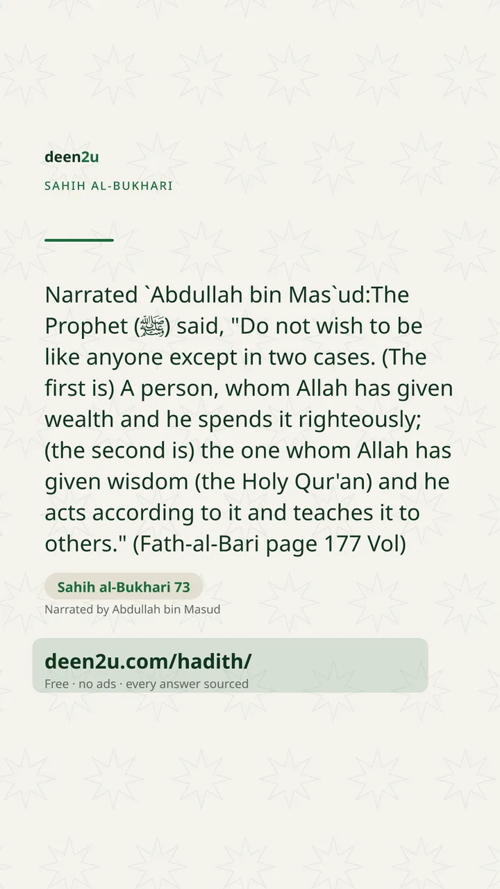Sahih al-Bukhari 73