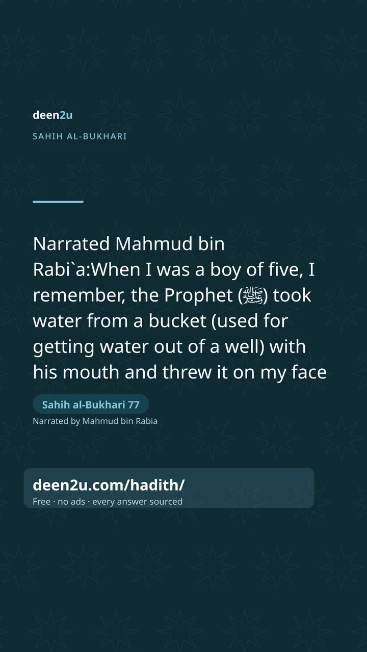 Sahih al-Bukhari 77