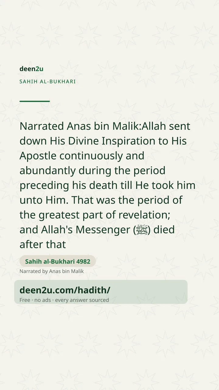 Sahih al-Bukhari 4982