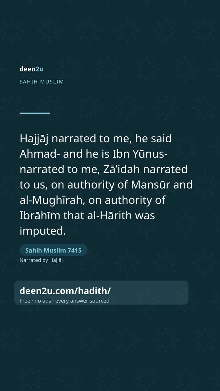Sahih Muslim 7415