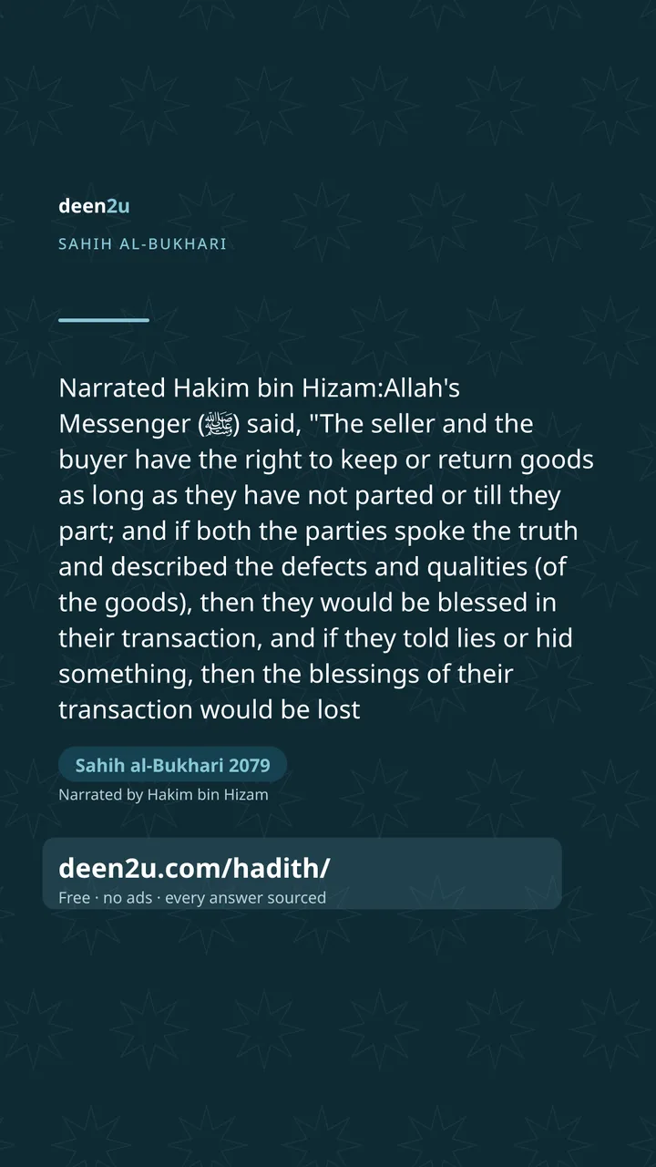 Sahih al-Bukhari 2079