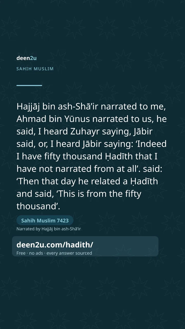 Sahih Muslim 7423