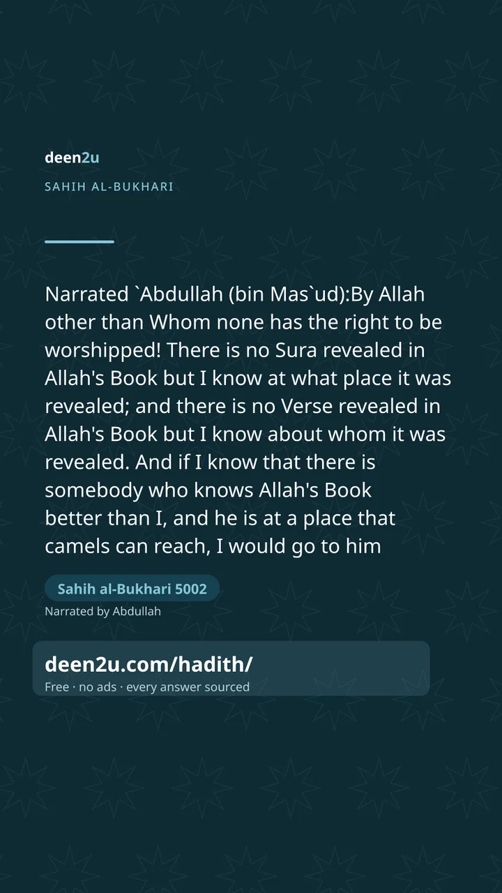 Sahih al-Bukhari 5002