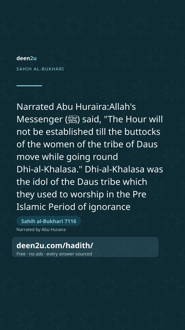 Sahih al-Bukhari 7116