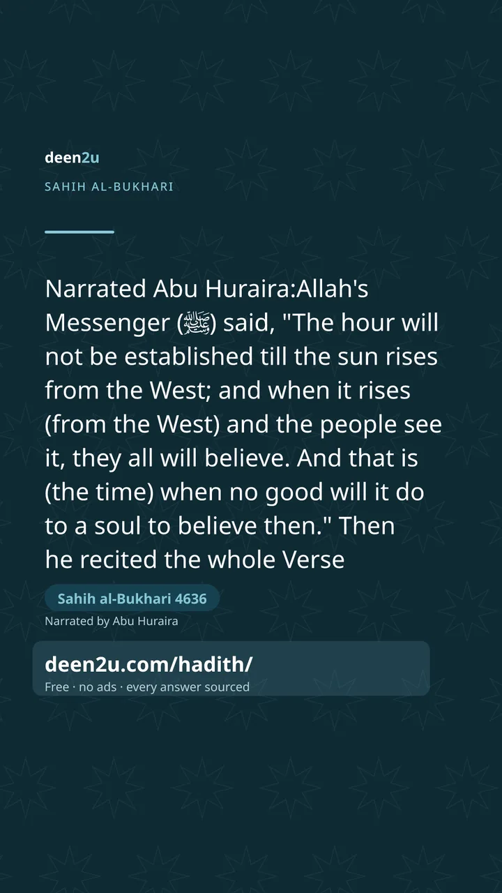 Sahih al-Bukhari 4636