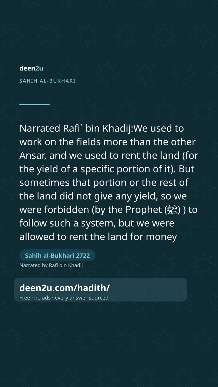 Sahih al-Bukhari 2722