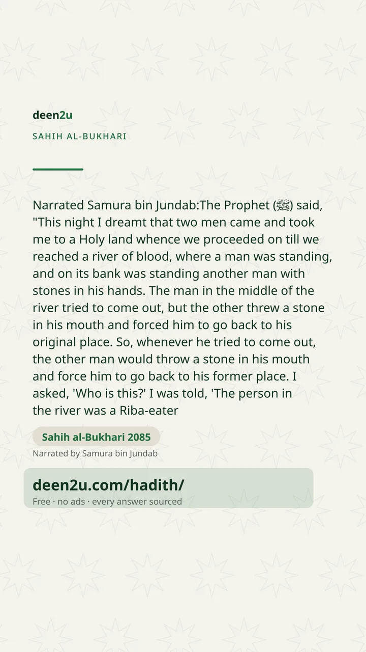 Sahih al-Bukhari 2085