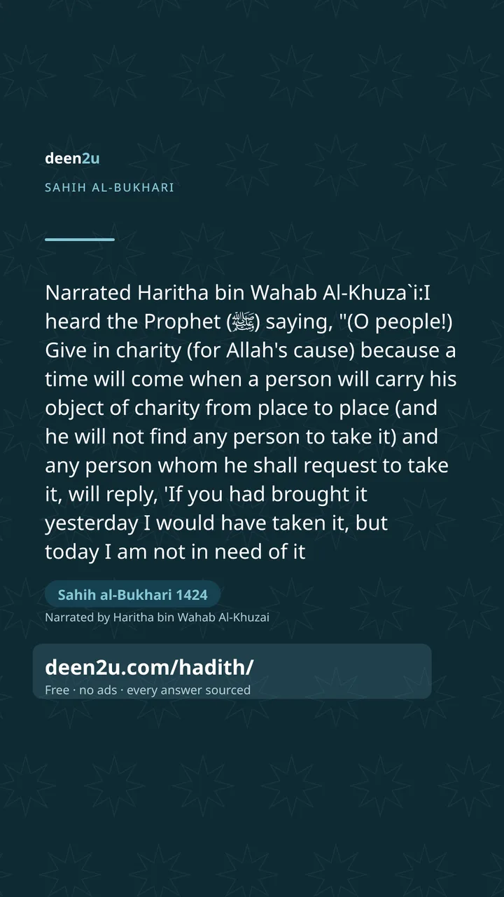 Sahih al-Bukhari 1424