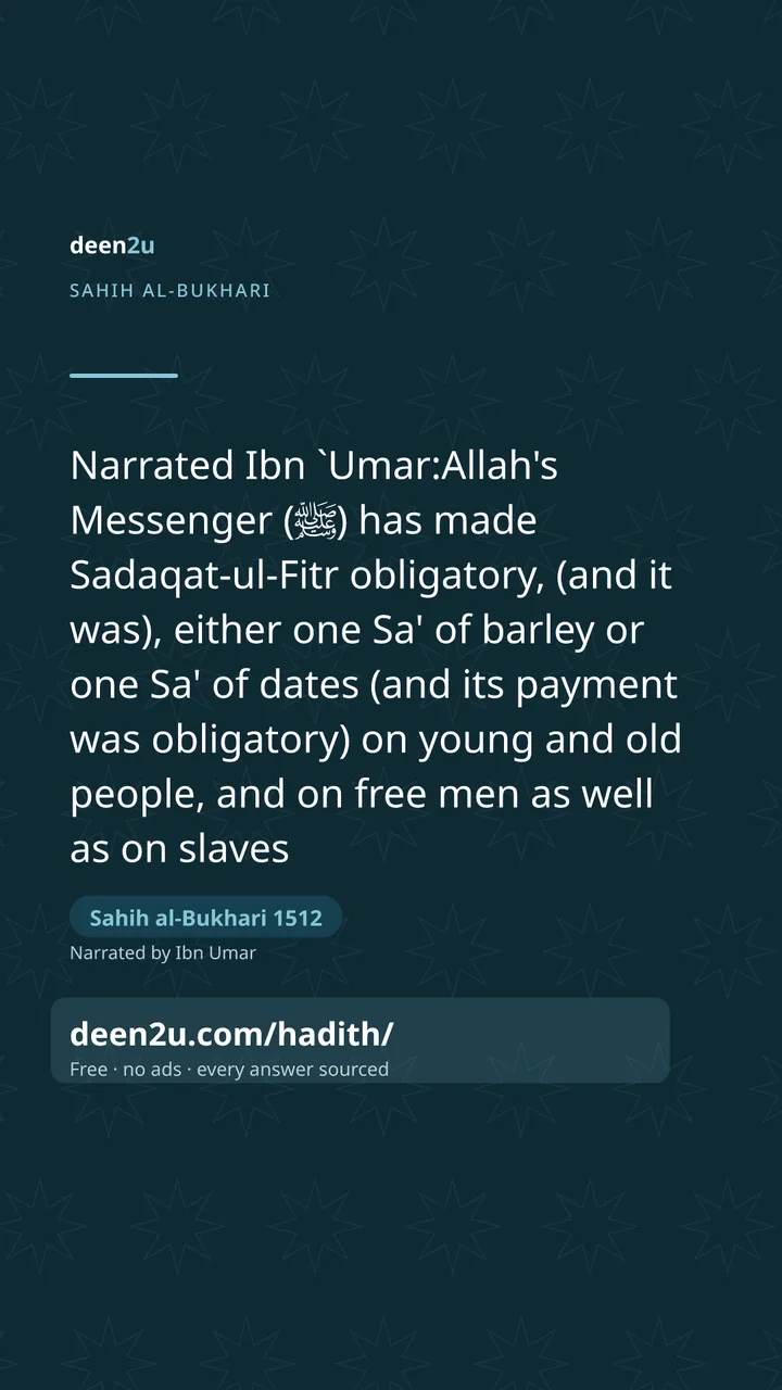 Sahih al-Bukhari 1512