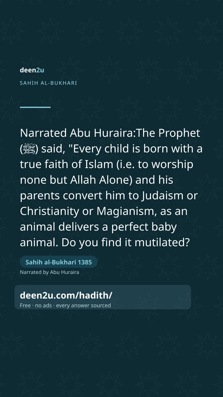 Sahih al-Bukhari 1385