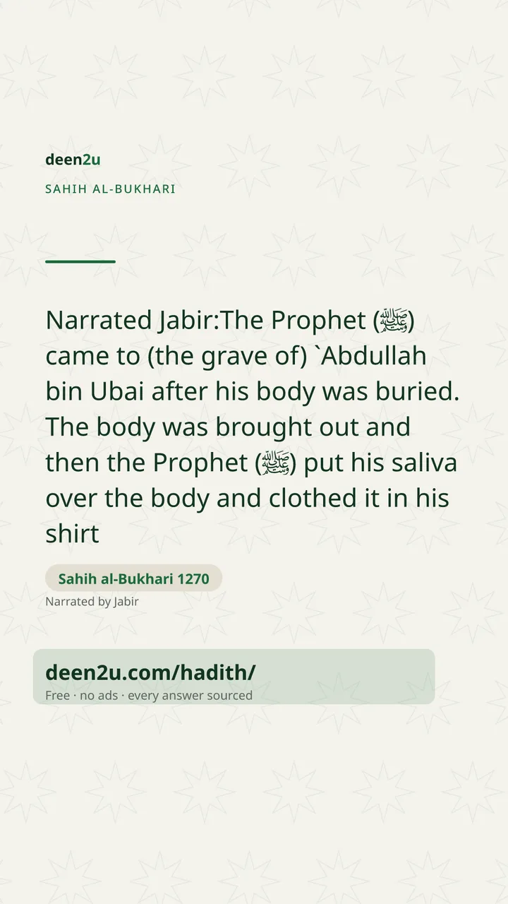 Sahih al-Bukhari 1270