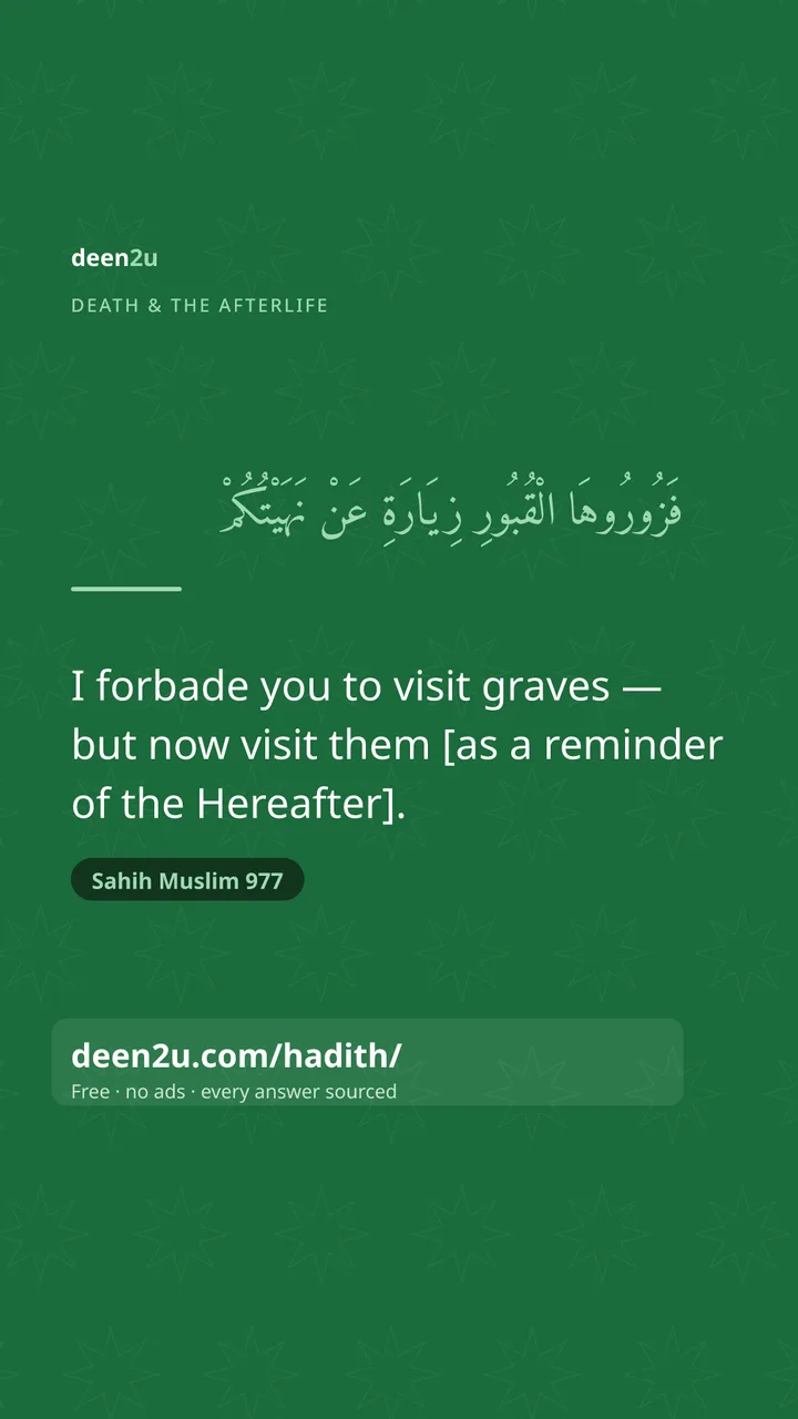 Poster: I forbade you to visit graves — but now visit them [as a remi…