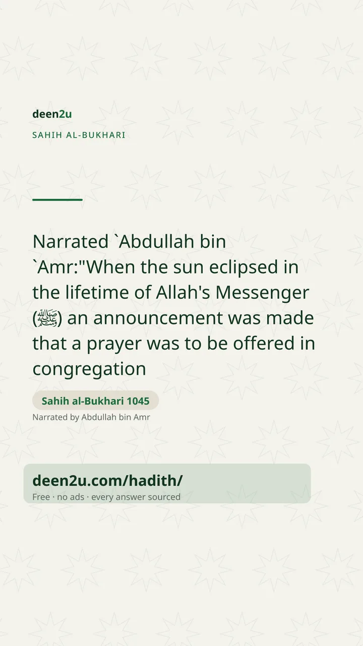 Sahih al-Bukhari 1045