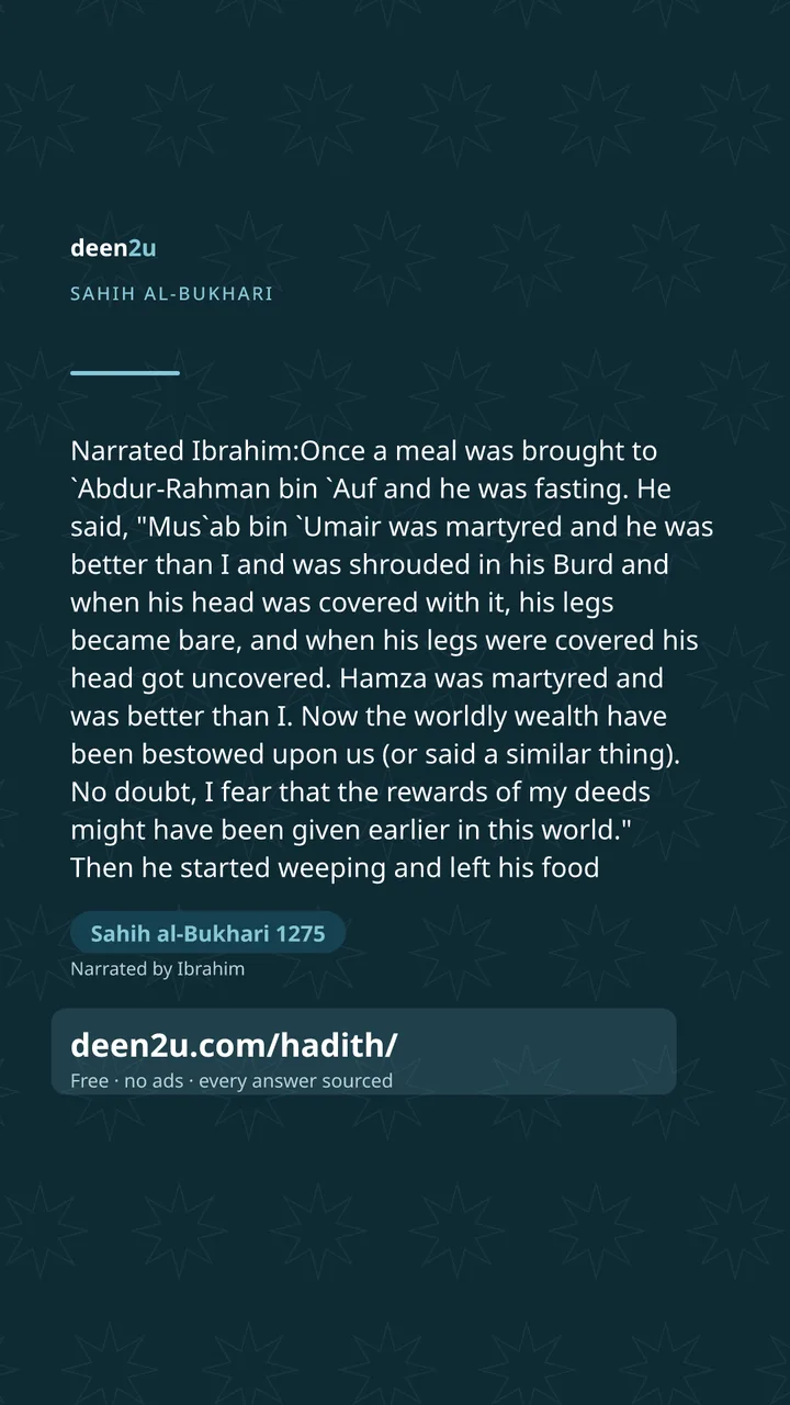 Sahih al-Bukhari 1275
