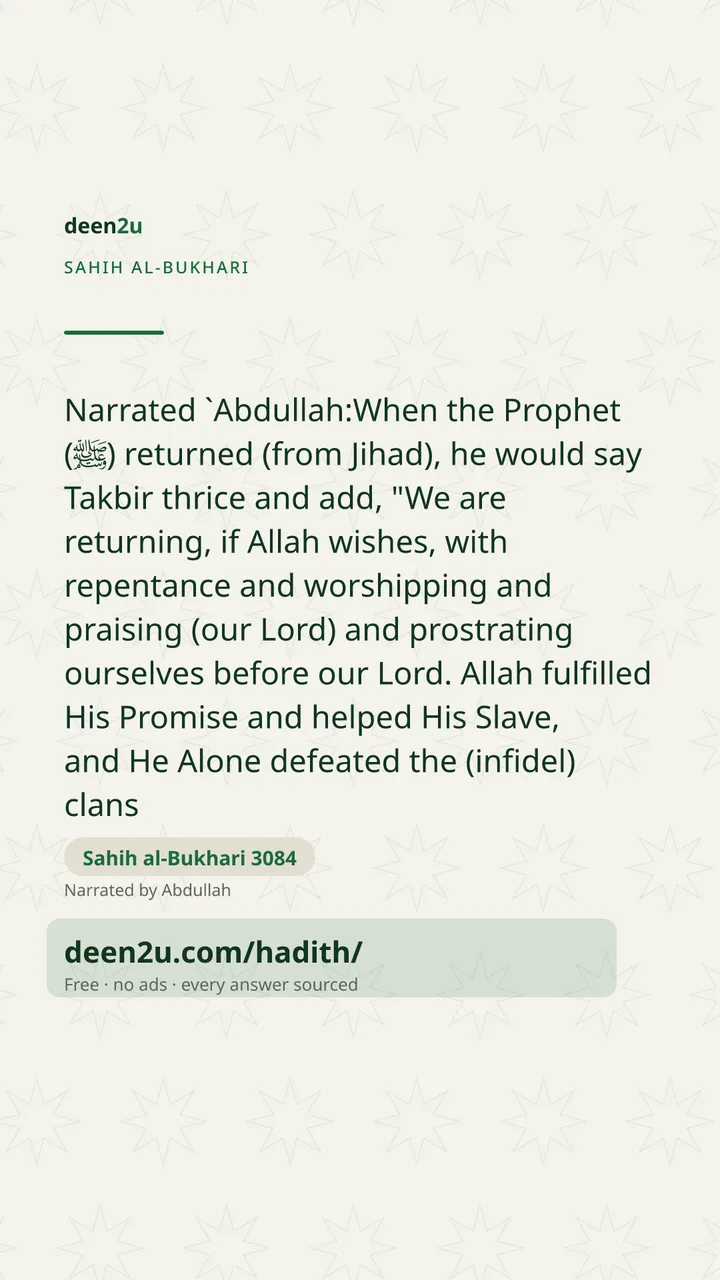 Sahih al-Bukhari 3084