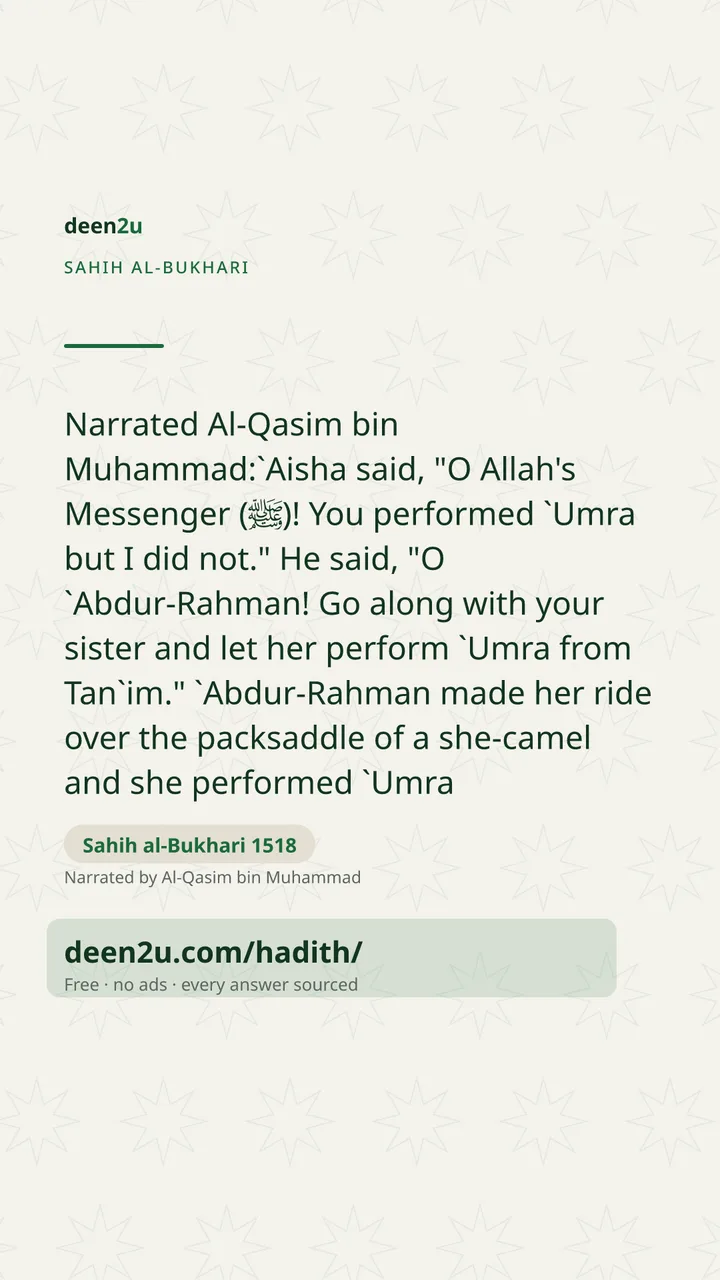 Sahih al-Bukhari 1518