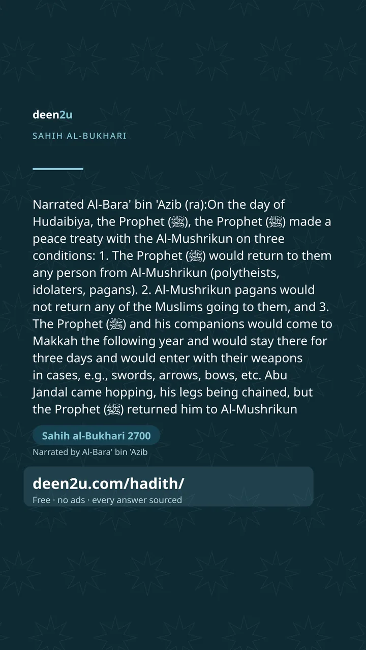 Sahih al-Bukhari 2700