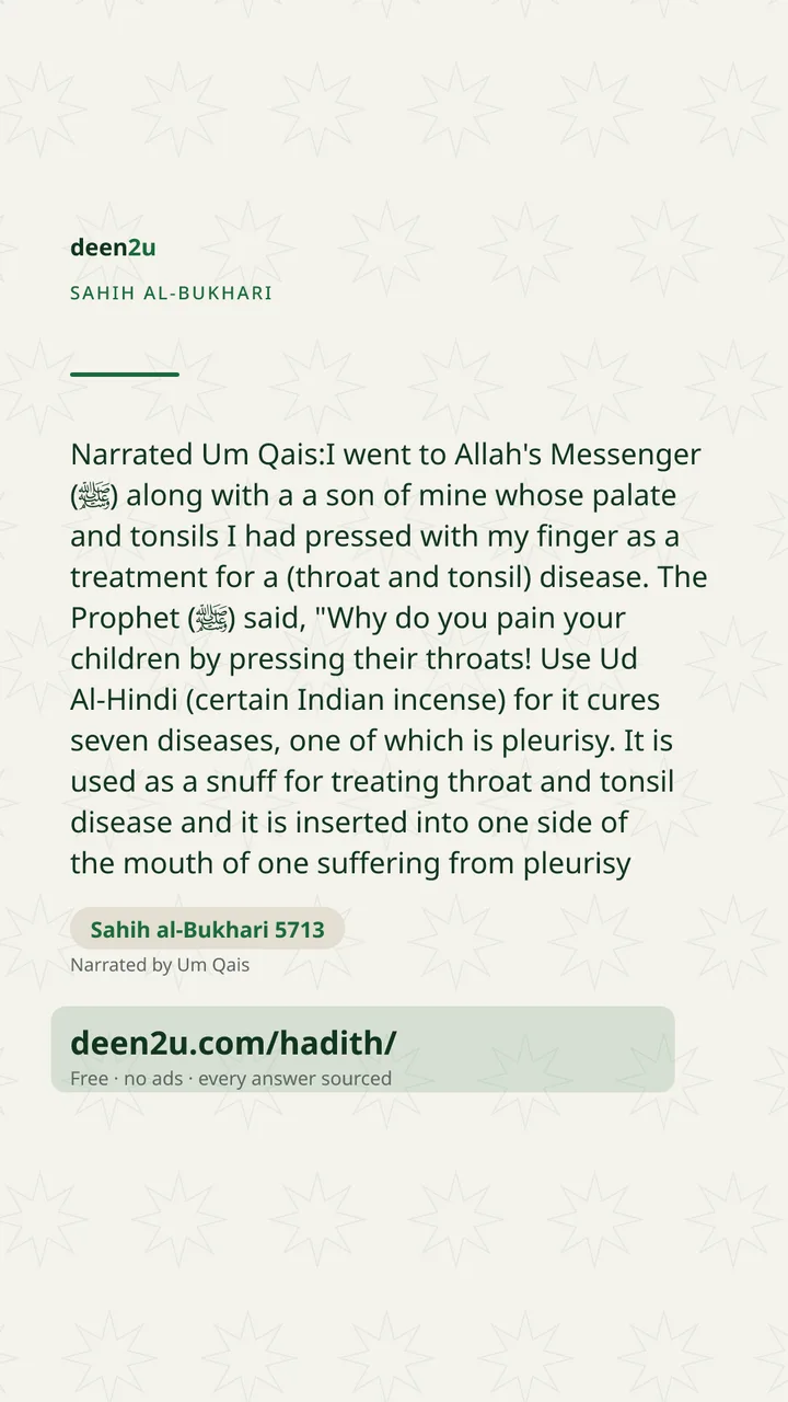 Sahih al-Bukhari 5713