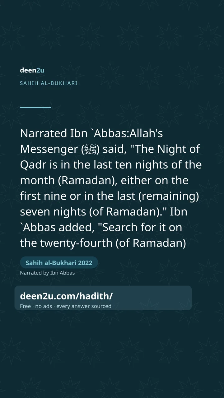Sahih al-Bukhari 2022