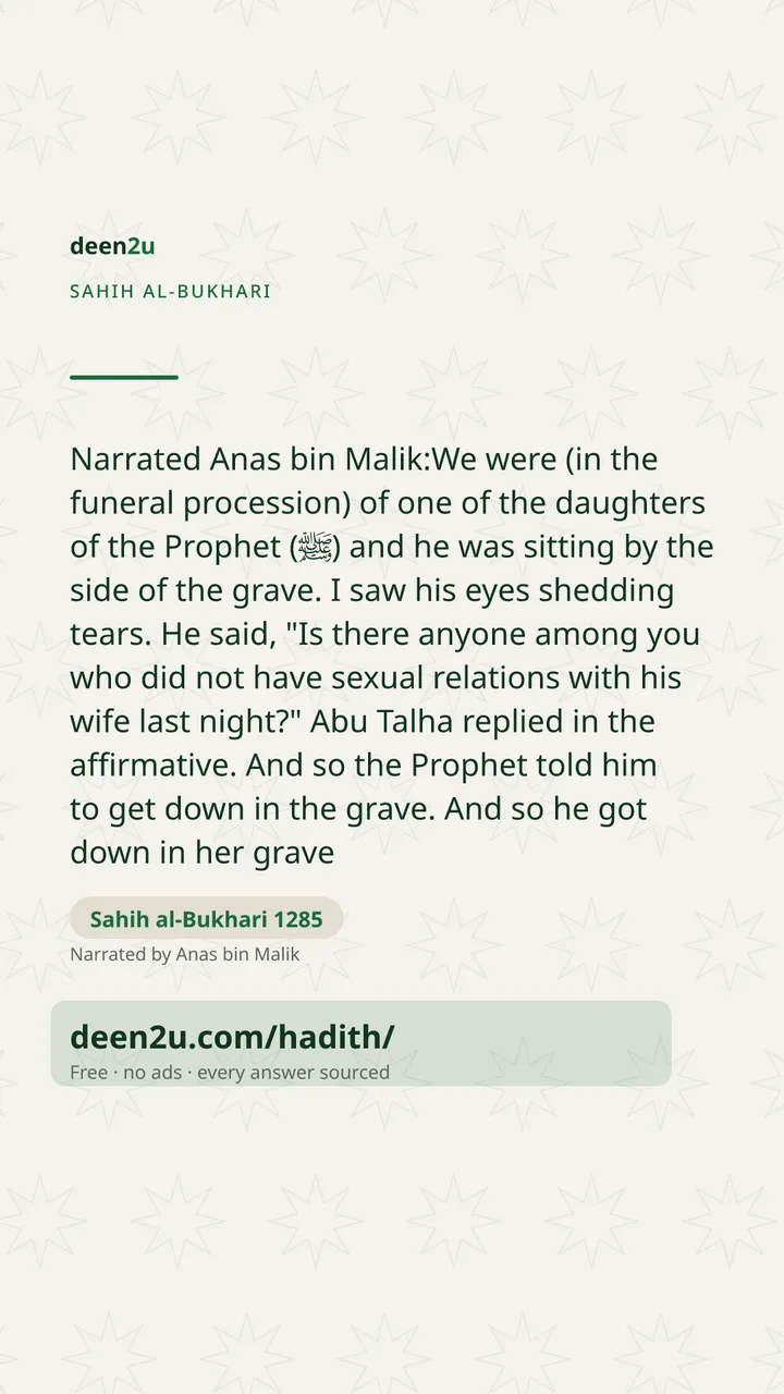 Sahih al-Bukhari 1285