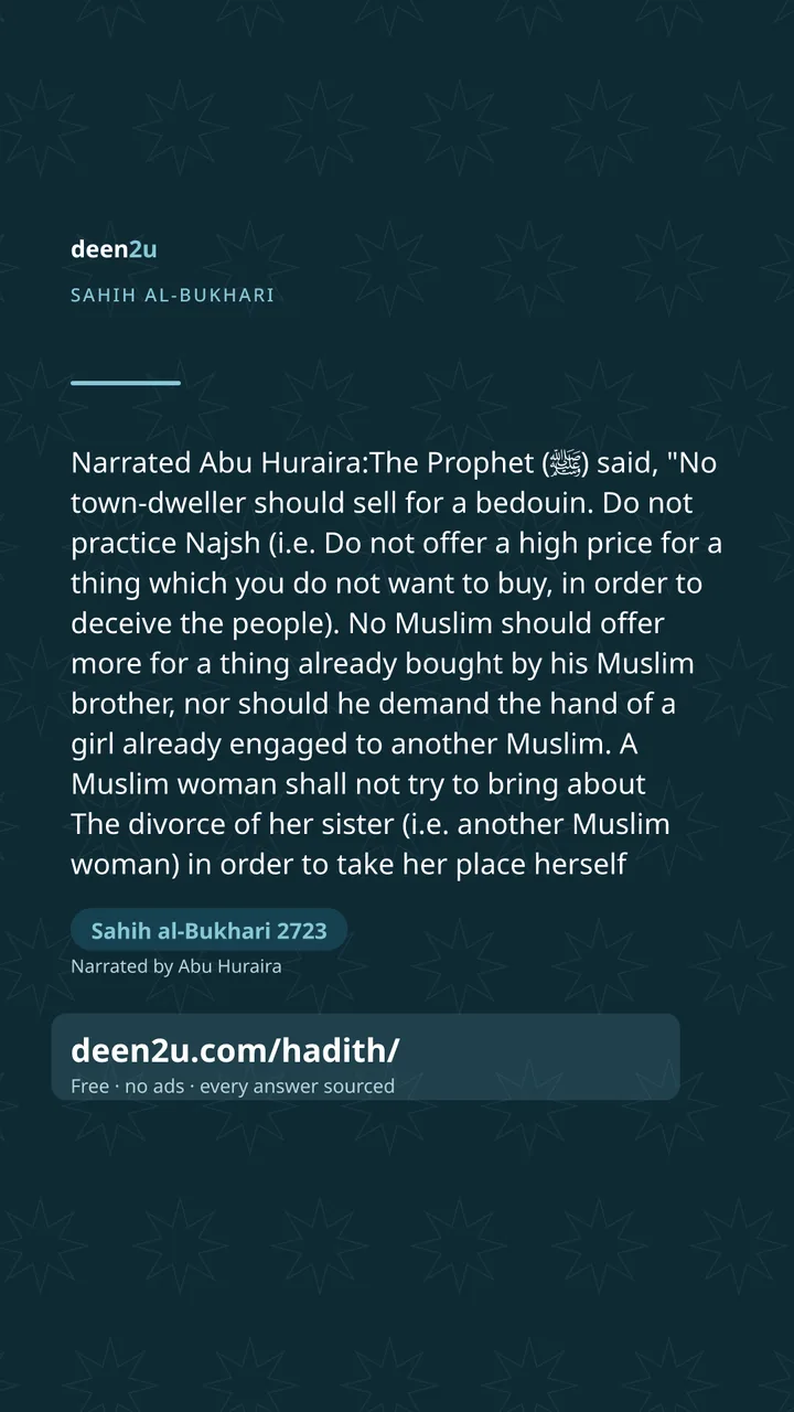Sahih al-Bukhari 2723
