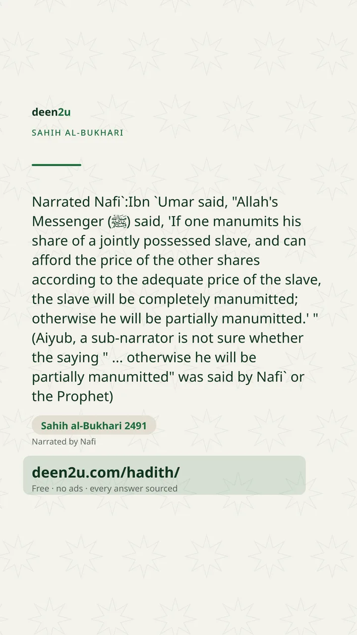 Sahih al-Bukhari 2491