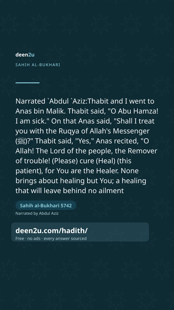 Sahih al-Bukhari 5742