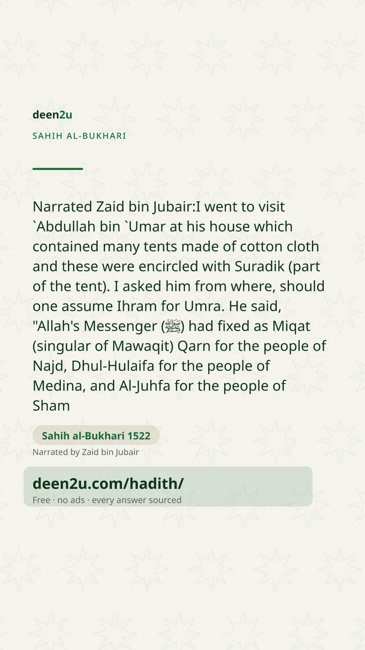 Sahih al-Bukhari 1522