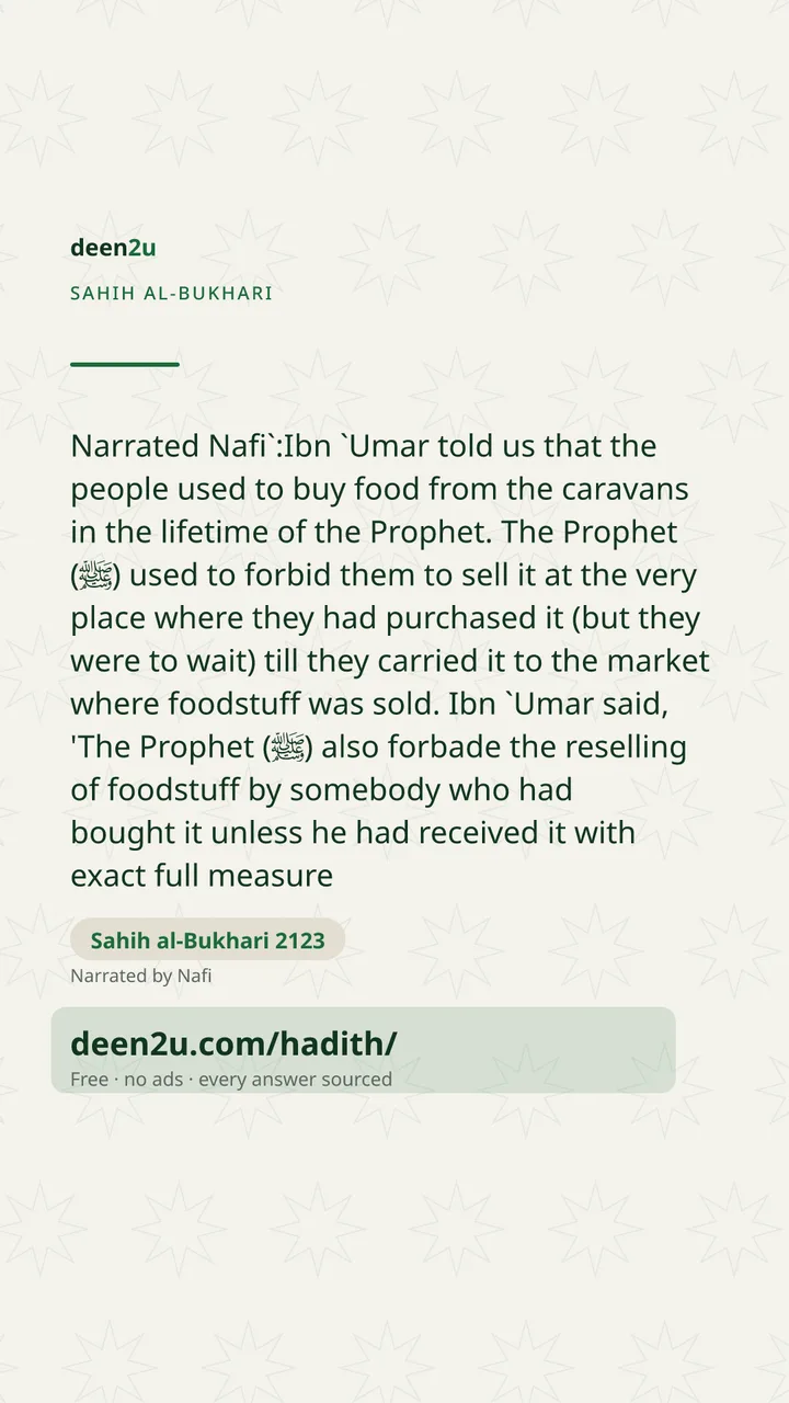 Sahih al-Bukhari 2123