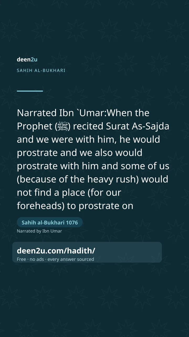 Sahih al-Bukhari 1076