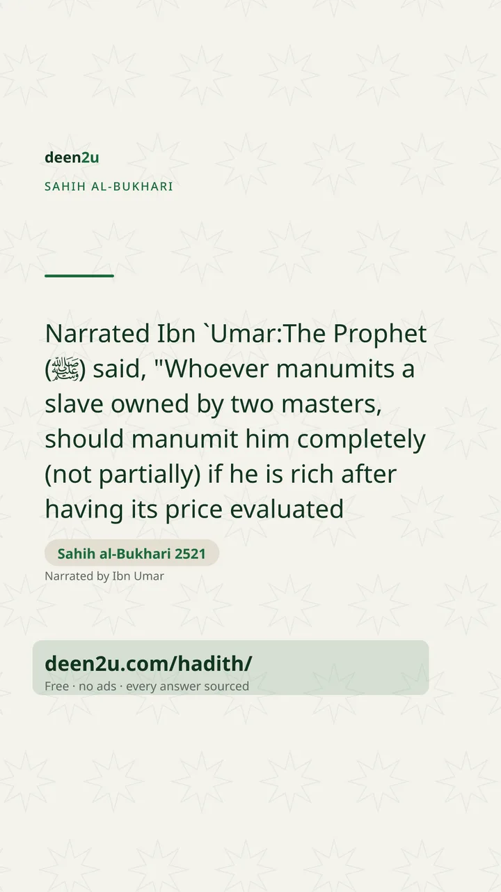 Sahih al-Bukhari 2521