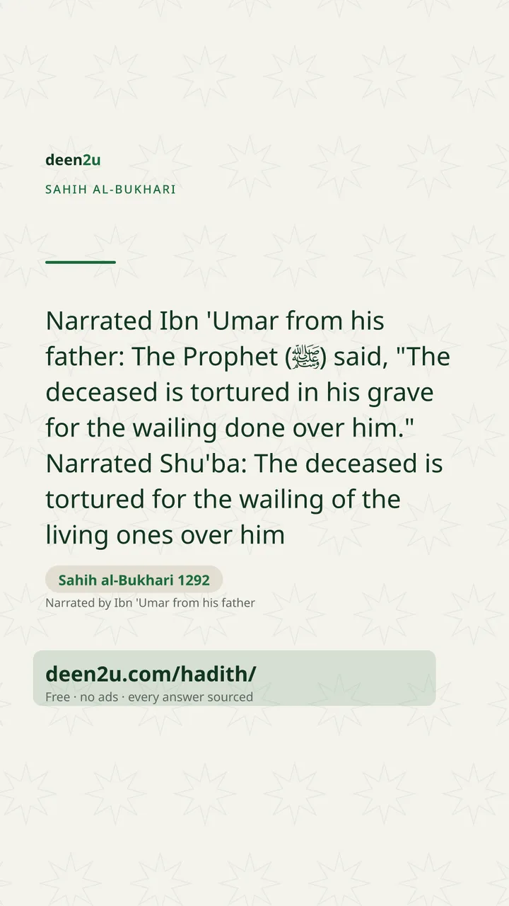 Sahih al-Bukhari 1292