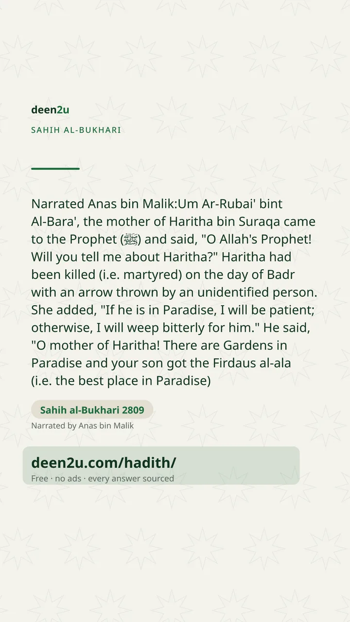 Sahih al-Bukhari 2809
