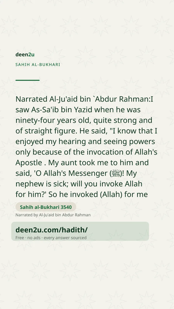 Sahih al-Bukhari 3540