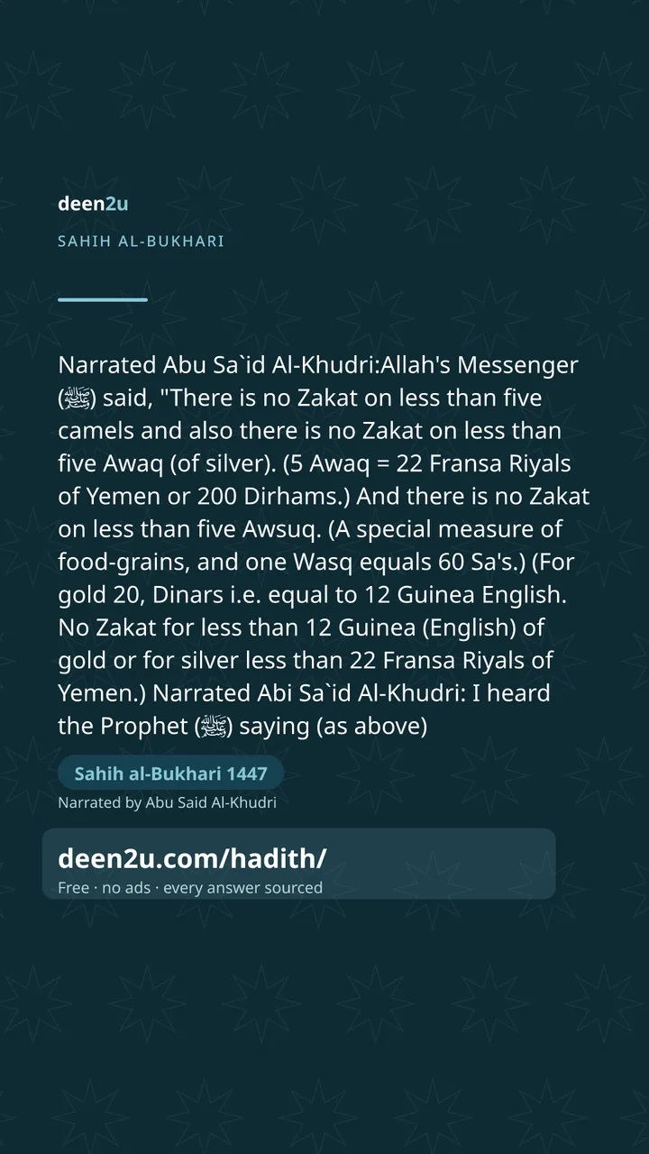 Sahih al-Bukhari 1447