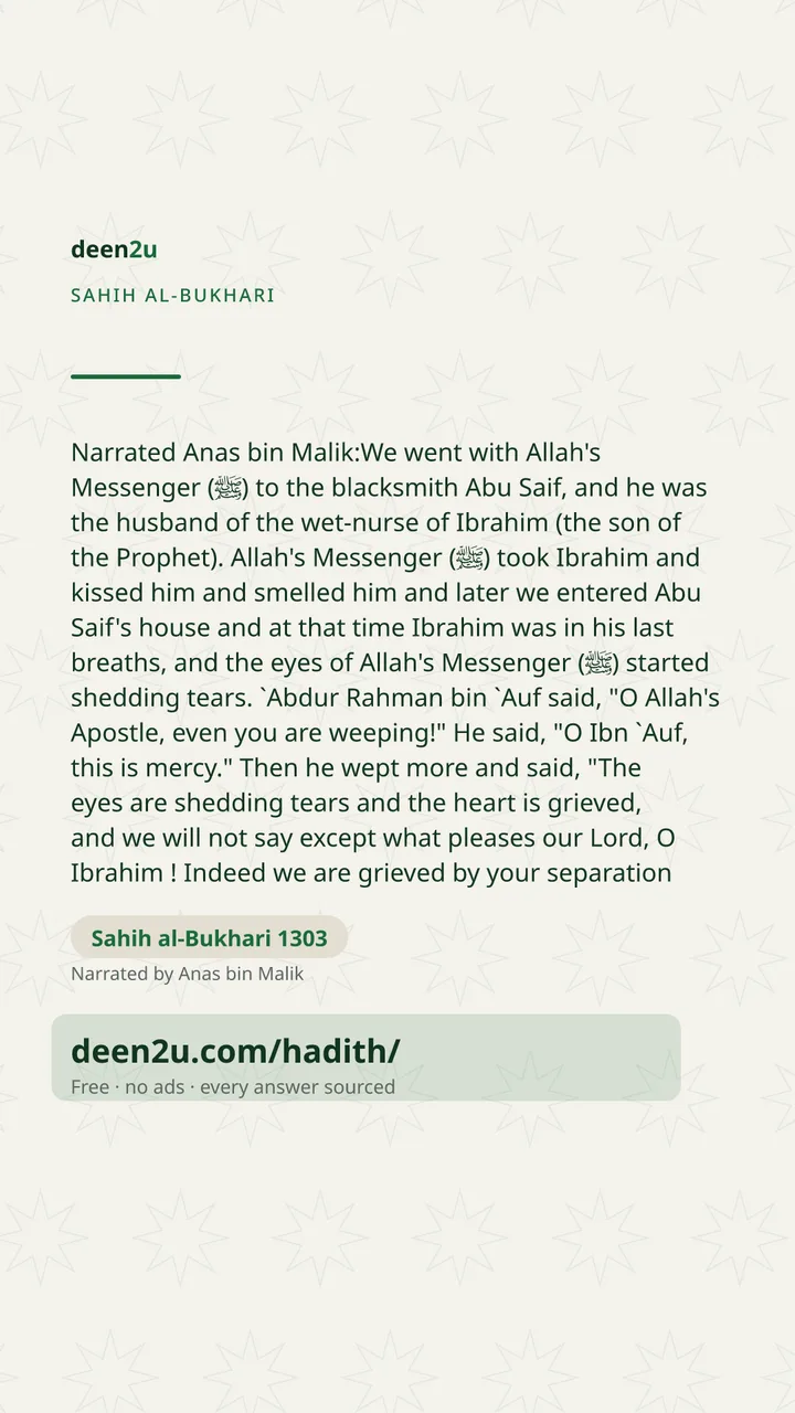 Sahih al-Bukhari 1303