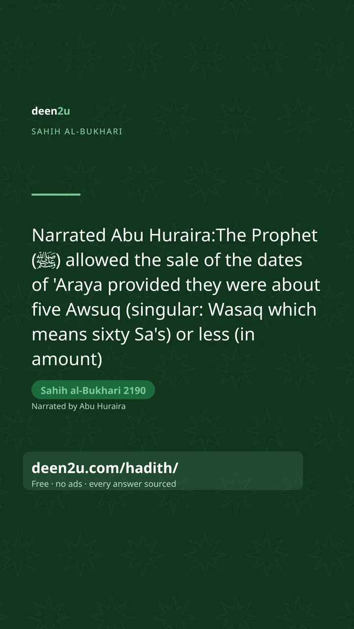 Sahih al-Bukhari 2190