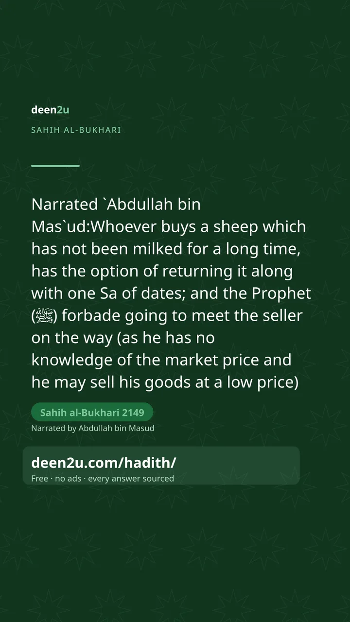 Sahih al-Bukhari 2149