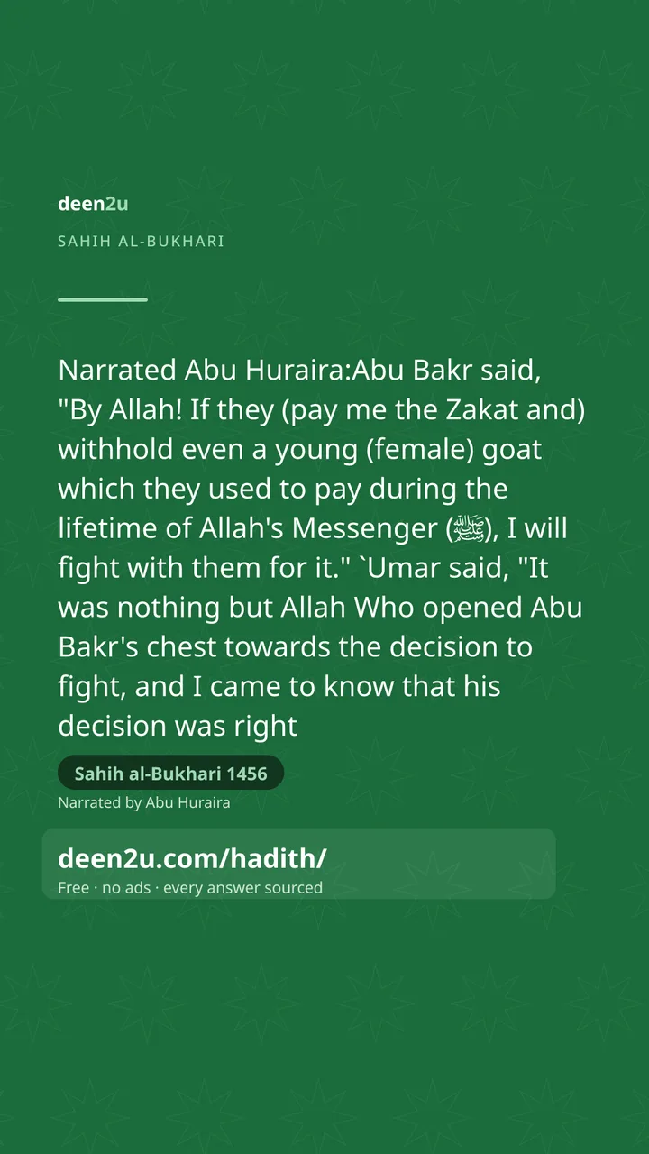 Sahih al-Bukhari 1456