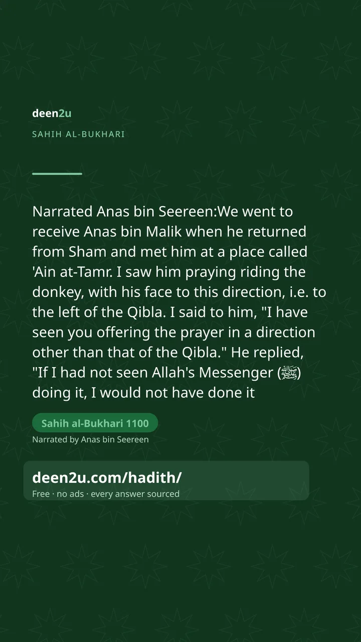 Sahih al-Bukhari 1100
