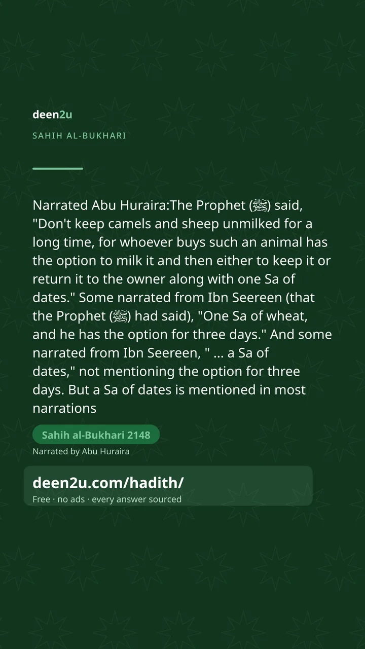 Sahih al-Bukhari 2148