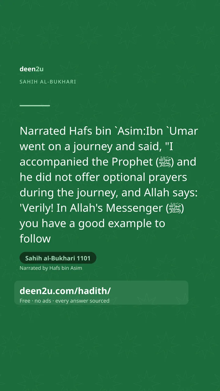 Sahih al-Bukhari 1101